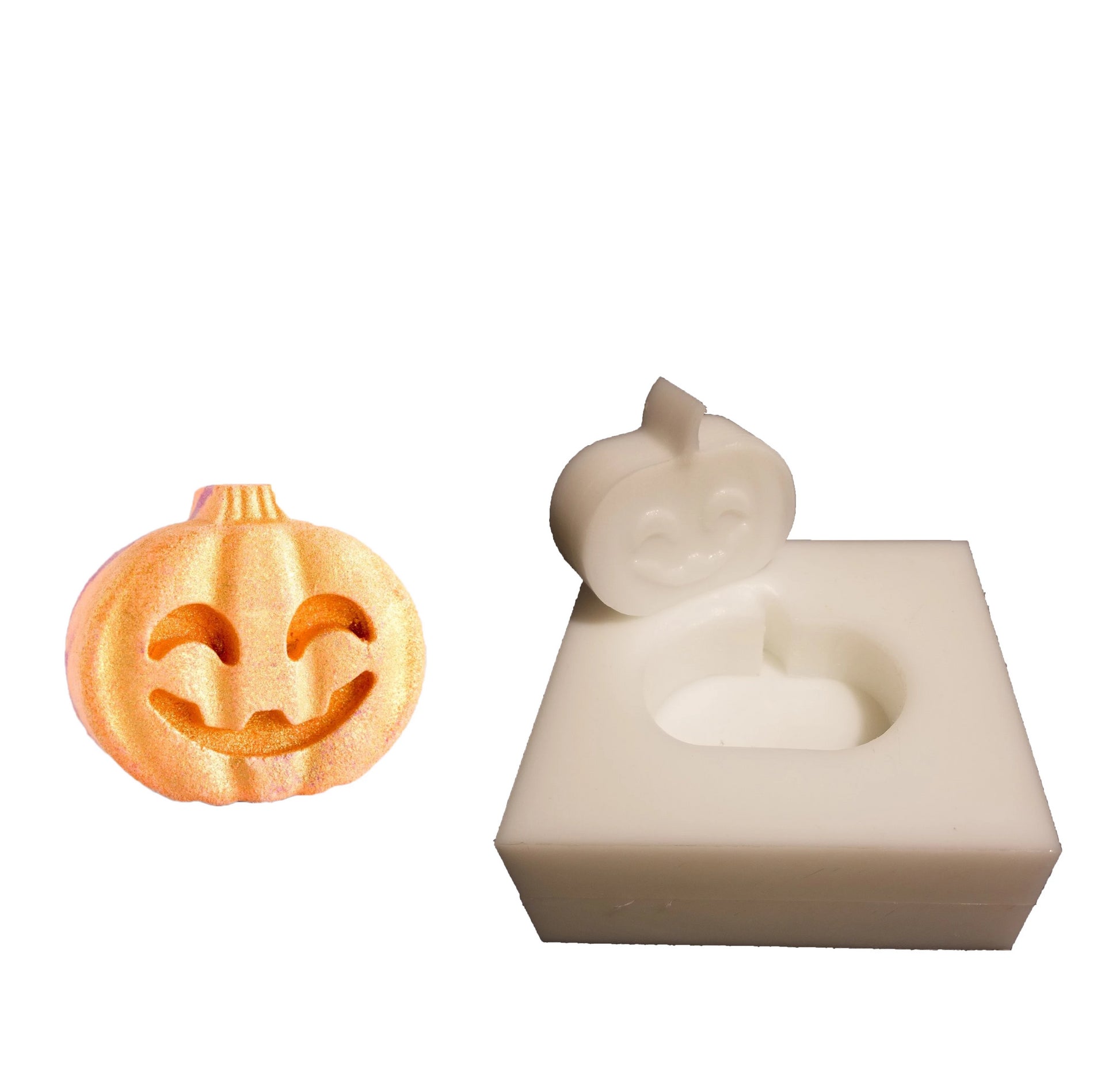 3" Pumpkin HDPE Bath Bomb Mold - Bath Bomb USA